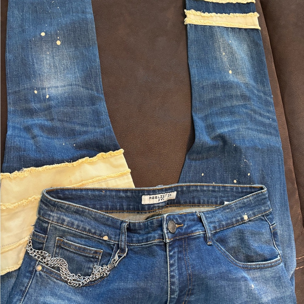 Reelistik nyc blue/beige cut jeans